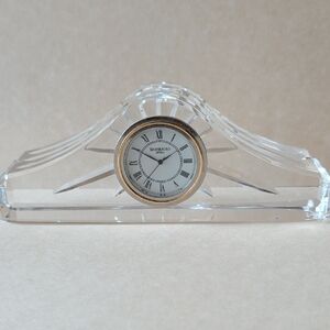 Waterford Crystal Mantle Clock with Gold Details